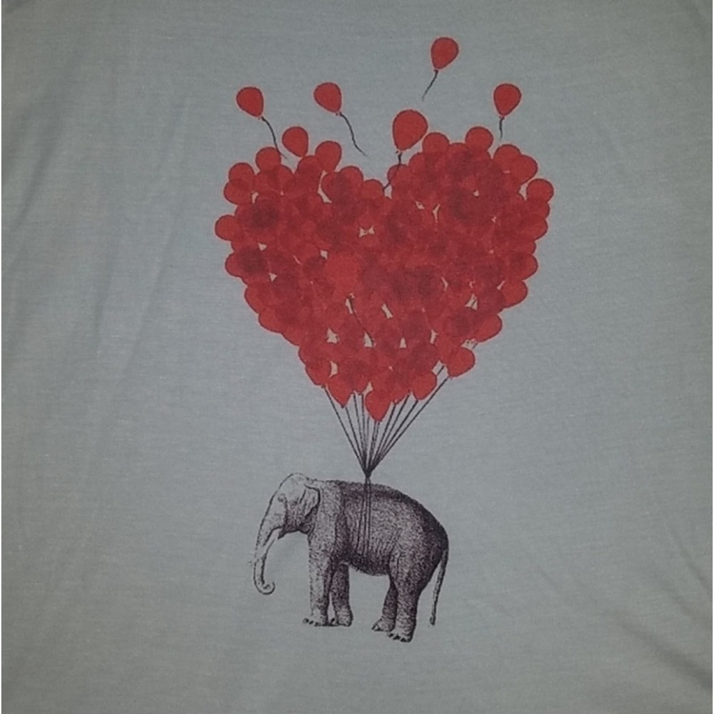 Sheer & Soft elephant ❤🐘 Tank, sz M - Picture 2 of 5